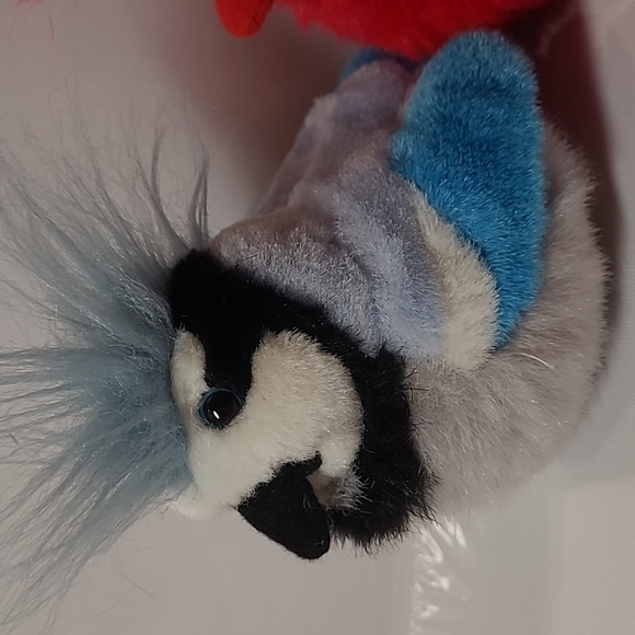 Vintage K&M international plush puppet cardinal and Blue jay bird stuffed toy - Picture 3 of 6